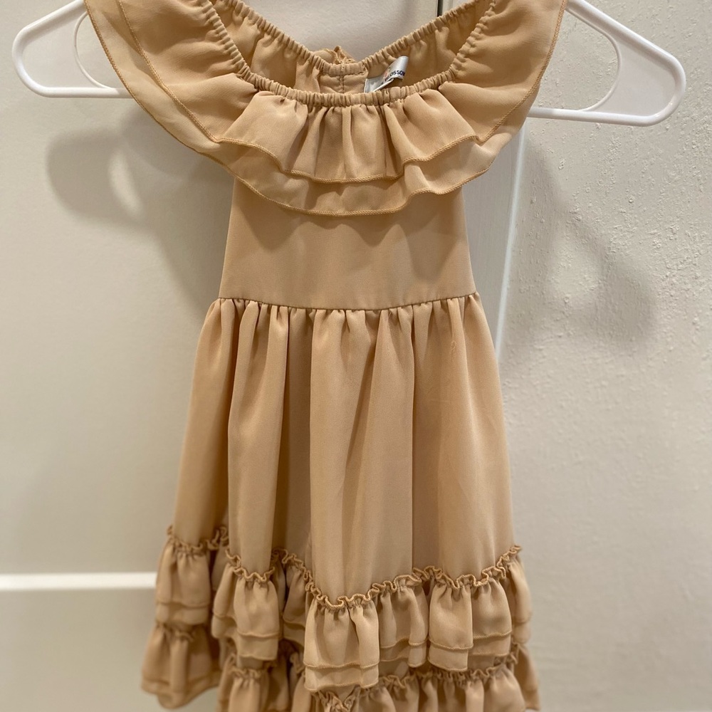 Bailey Blossoms 12-18m nude dress